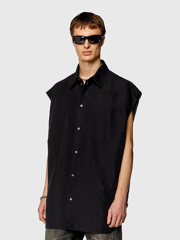 S-SIMENS top in linen blend - 1