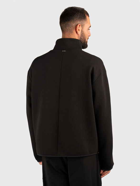 Cotton blend sweatshirt with zip - 2