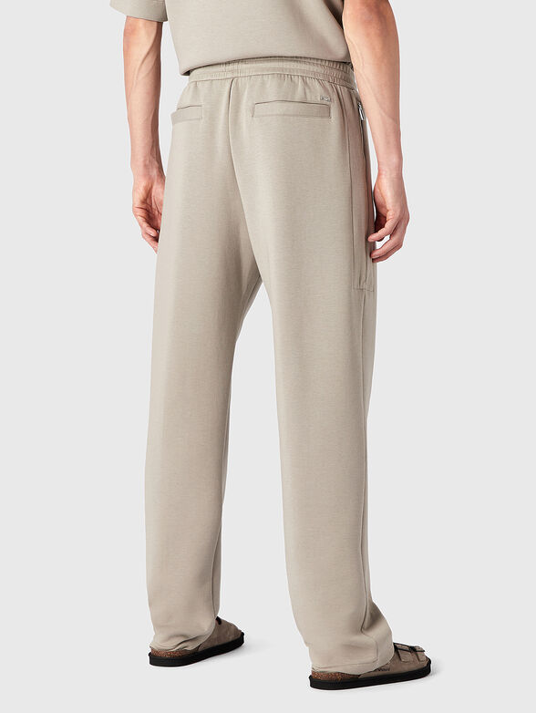 Sports trousers with crease in beige colour  - 2