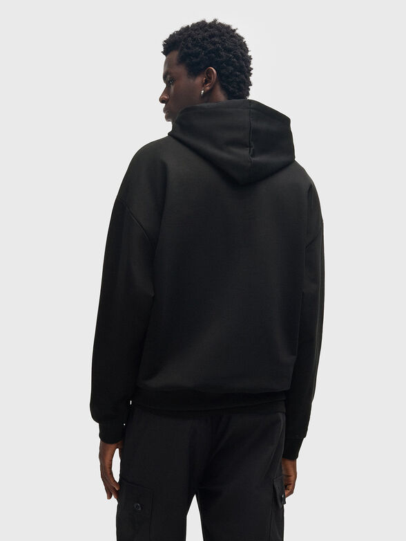 Oversized cotton hoodie with logo - 3