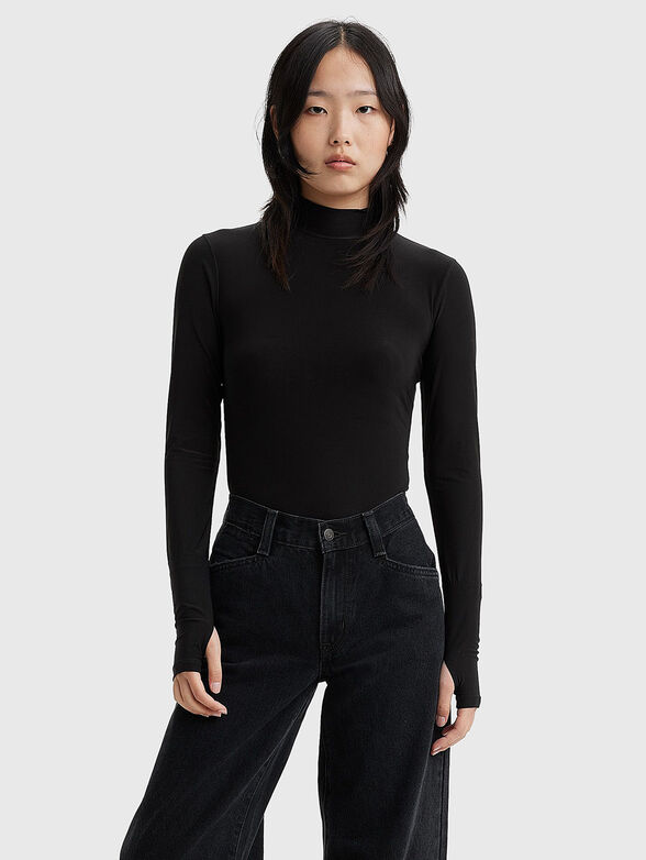 MAMMOTH high-neck blouse in black  - 2