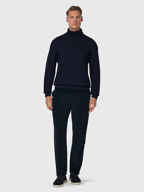 Dark blue corduroy pants - 4