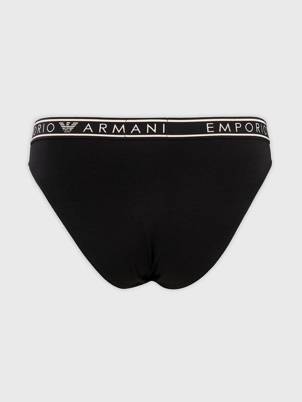 Set of two pairs of cotton briefs in black - 3