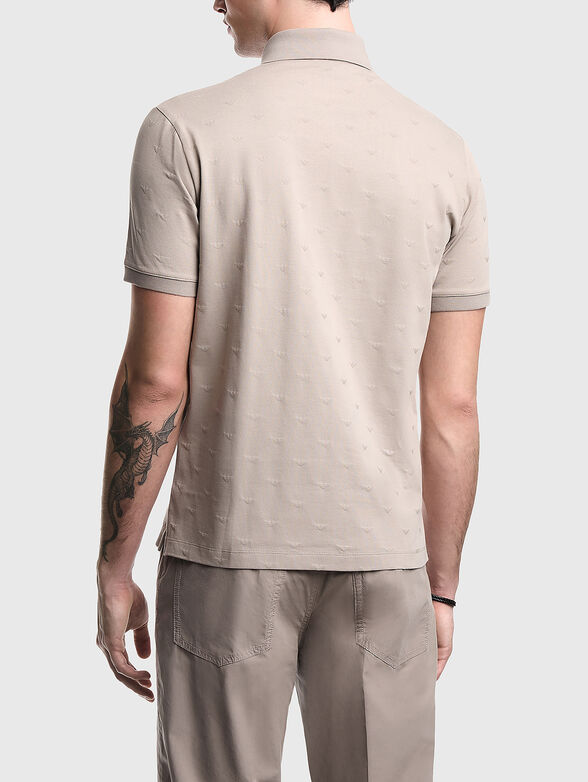 Cotton polo shirt with a jacquard logo - 3