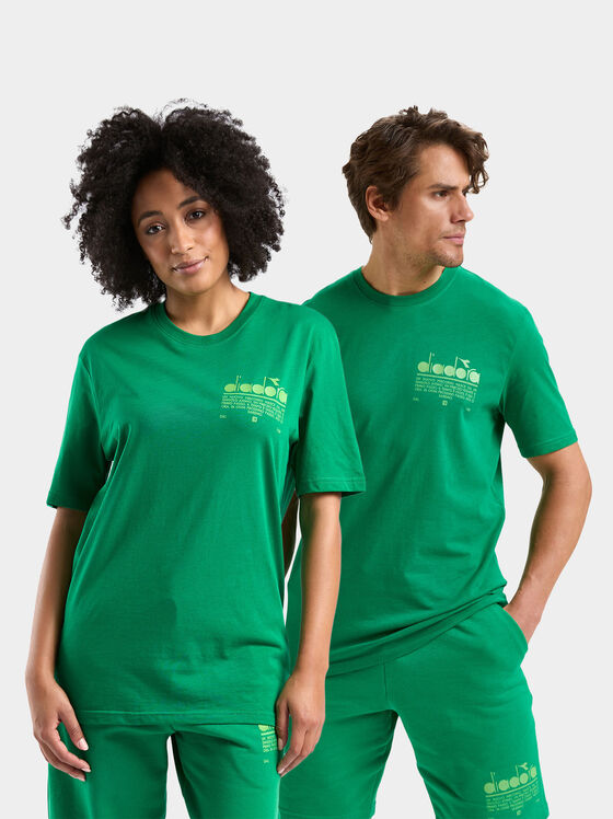 Унисекс памучна тениска MANIFESTO в зелено - 1
