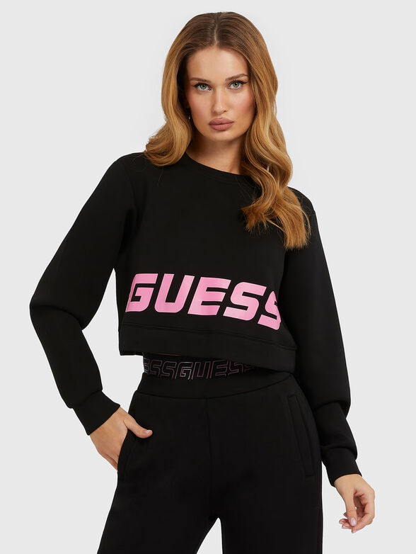 ALETHA SCUBA cropped sweatshirt with logo detail - 1