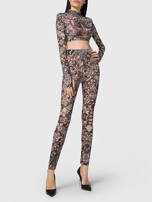 Semi-sheer leggings - 3