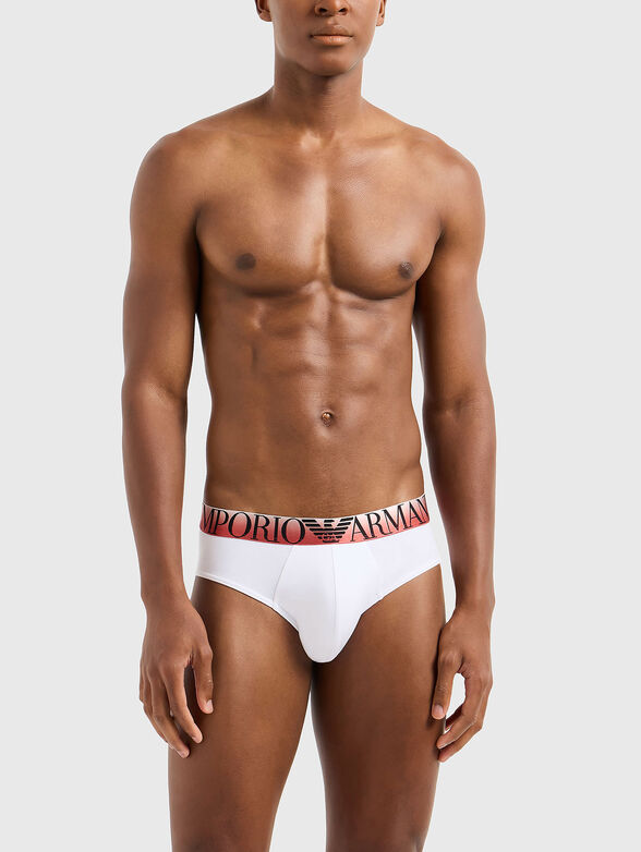 Logo cotton briefs - 1