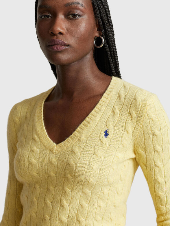 Cashmere blend yellow sweater  - 4
