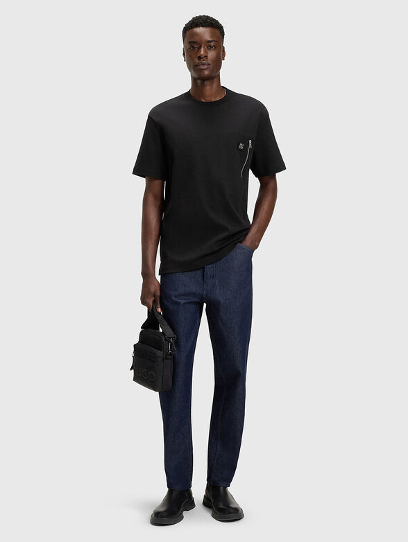 Cotton T-shirt with accent zip - 2