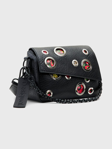 Crossbody bag with accent eyelets - 4