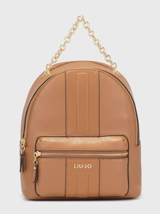 Раница от еко кожа със златисти детайли - 1