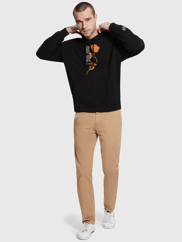 TOKYO black sweatshirt with hood - 2