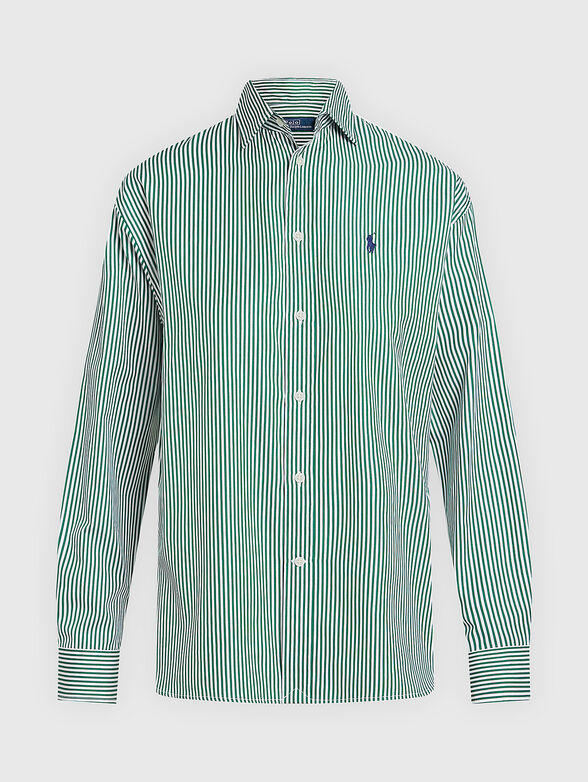 Striped shirt with mini embroidery - 0
