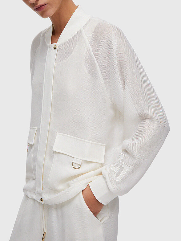 Bomber jacket with a mesh texture - 4