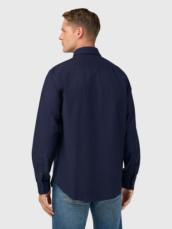 Cotton shirt with oval hem  - 3