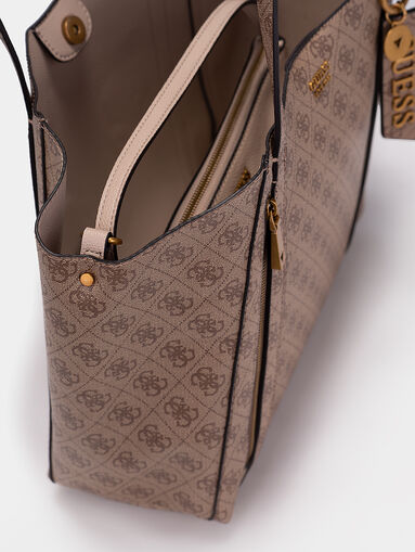 Shopper bag with monogram logo print - 5