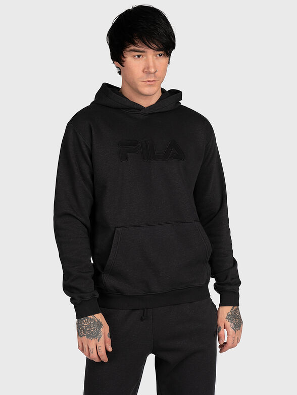 BISHKEK sweatshirt with logo element and hood - 1