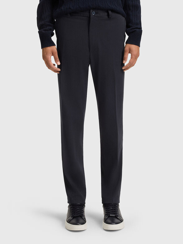 Slim fit cotton trousers - 1