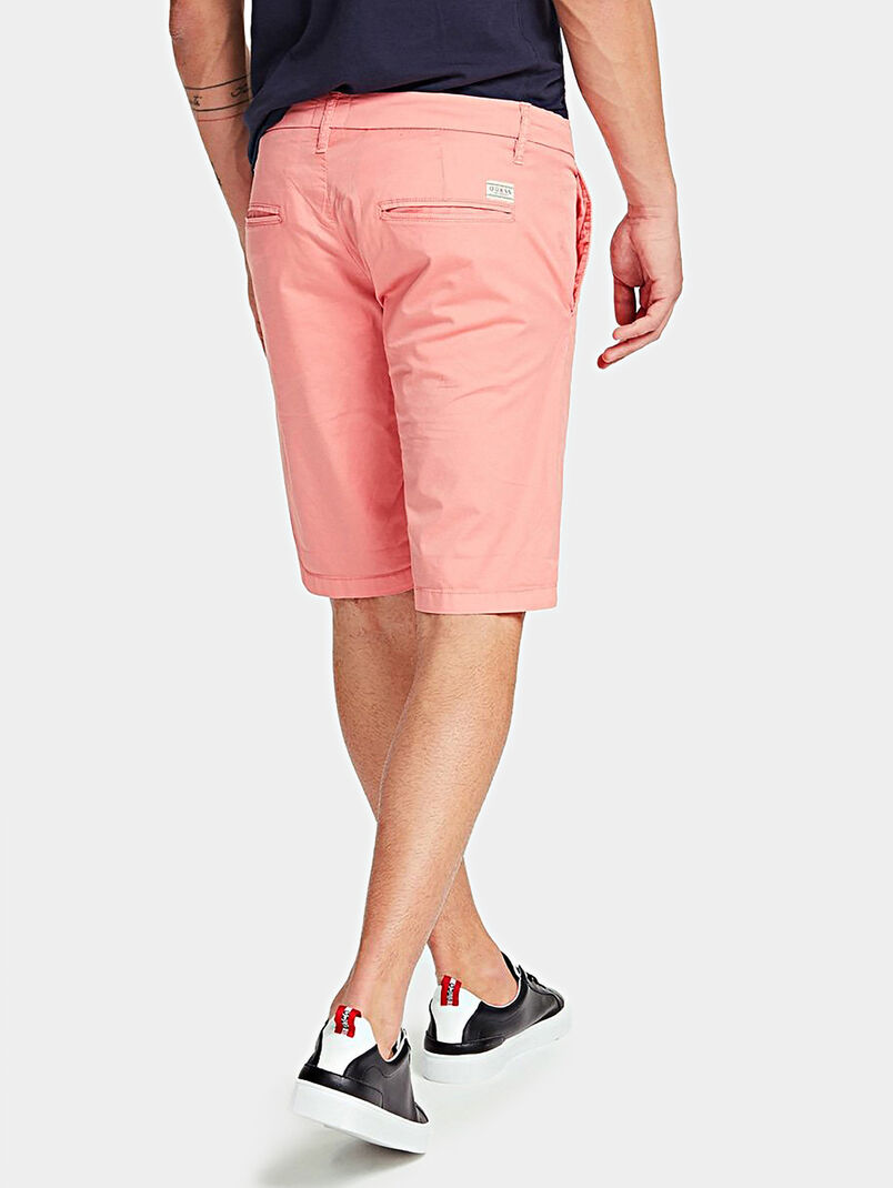 MYRON Cotton shorts in salmon color - 3
