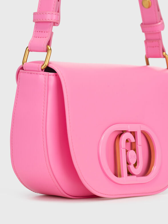 Black crossbody bag with accent logo  - 5