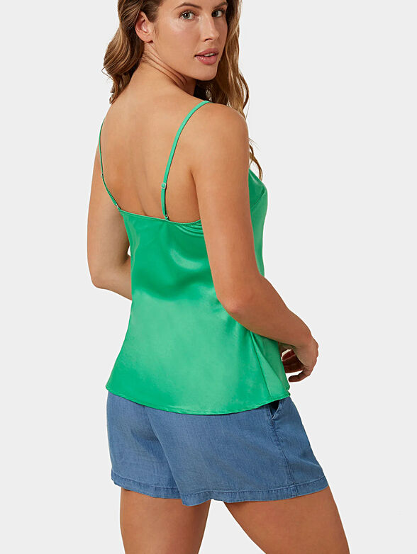 NEW GLAM SATIN satin top whit lace - 2