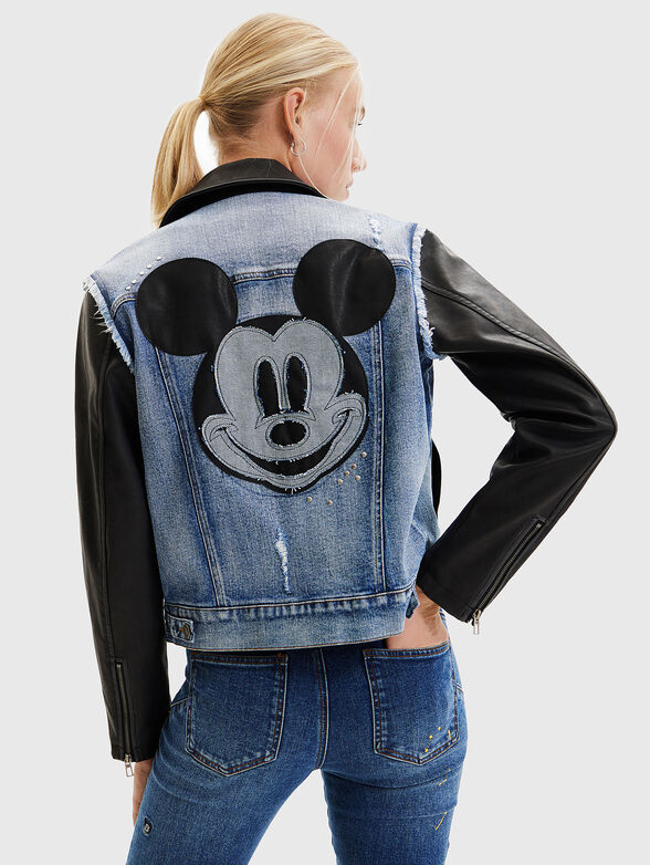 CHAQ denim jacket with accent back - 2