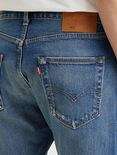 501™ blue denim shorts - 4