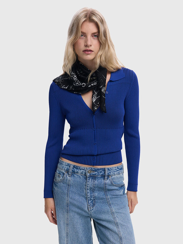 Square scarf with graffiti print - 2