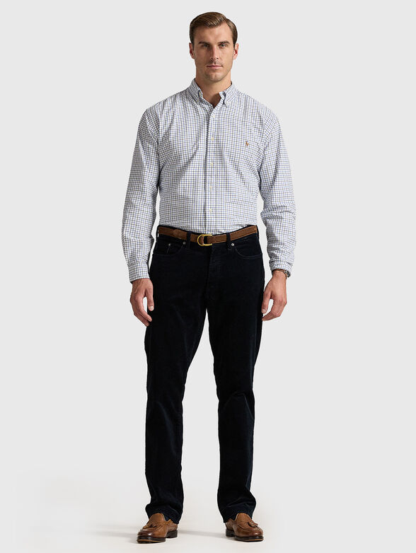 Plaid shirt with logo embroidery  - 2
