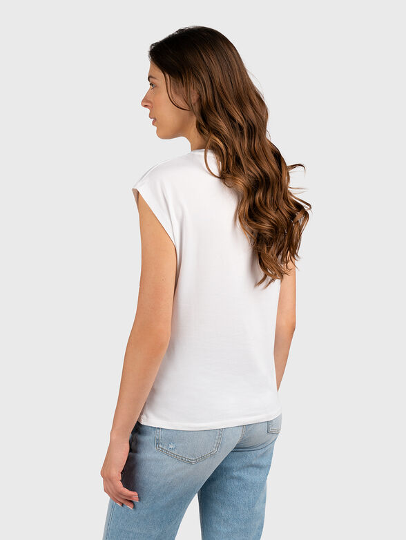 Crystal embellished printed T-shirt  - 3