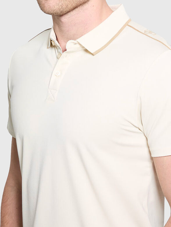 Black cotton polo shirt with details - 4