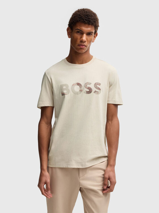 Cotton T-shirt with logo print - 1