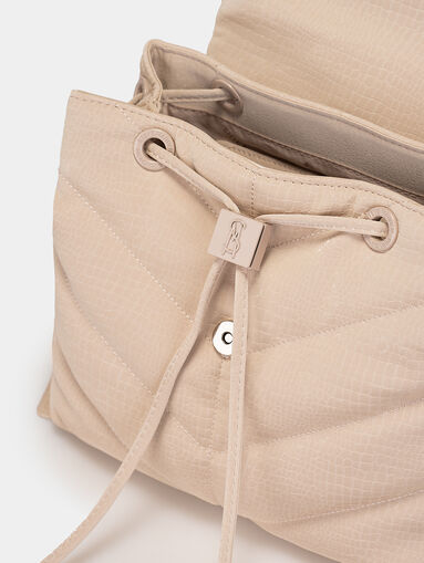BSANNAH beige backpack with quilted effect - 4