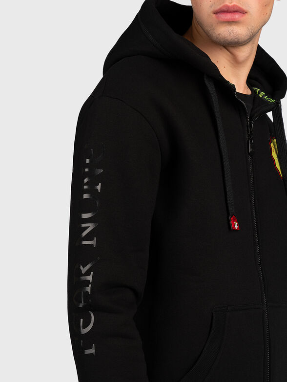 Sports sweatshirt HZ011 with hood and prints - 4