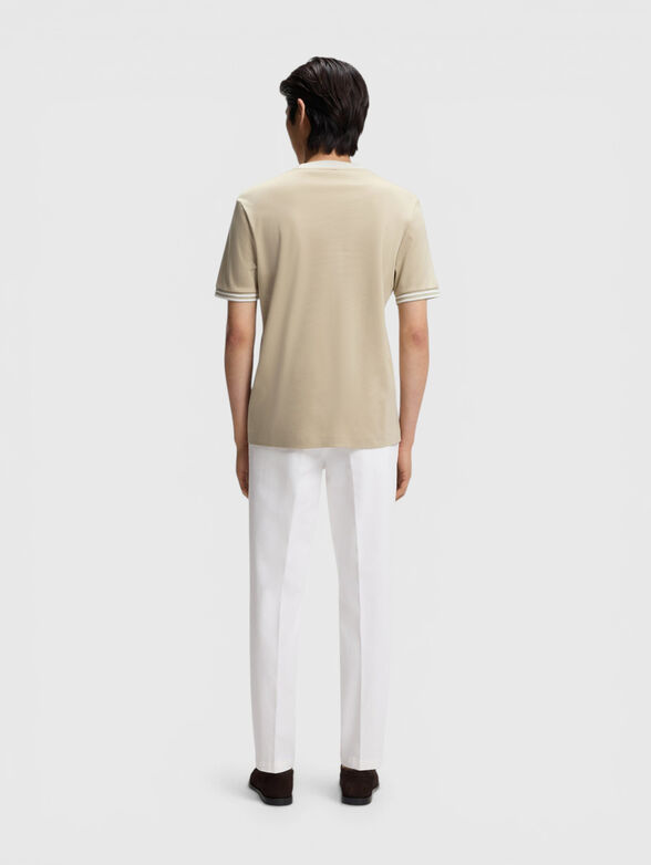 Beige cotton T-shirt - 3