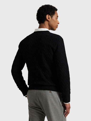 Wool and cashmere crew neck sweater - 3