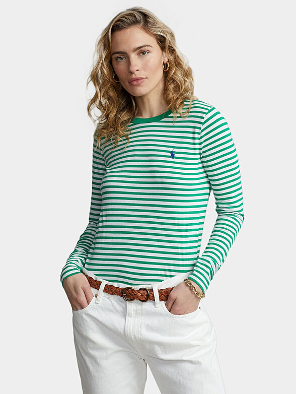 Blouse with striped print - 1