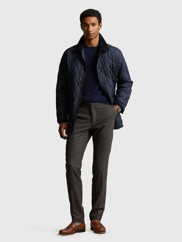 Navy blue quilted jacket - 2