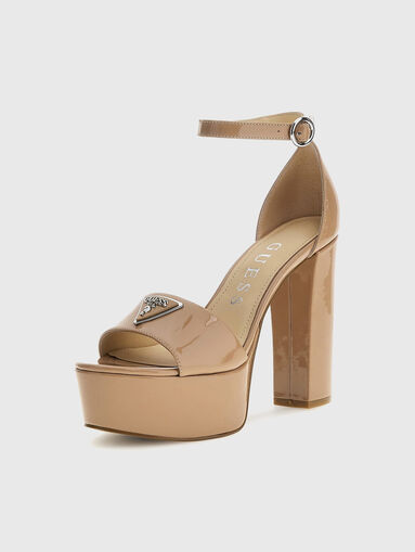 Logo detail heeled sandals - 3