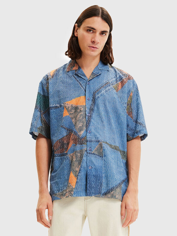 FERDY blue shirt with short sleeve - 1
