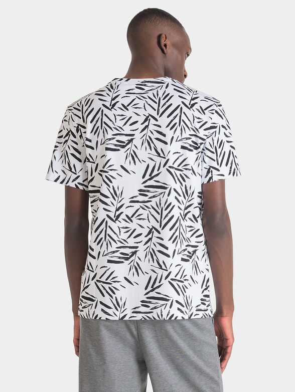 Cotton T-shirt with tropical print - 2