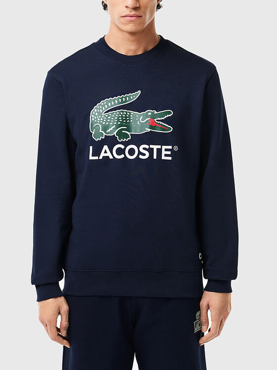 Dark blue sweatshirt with logo accent  - 1