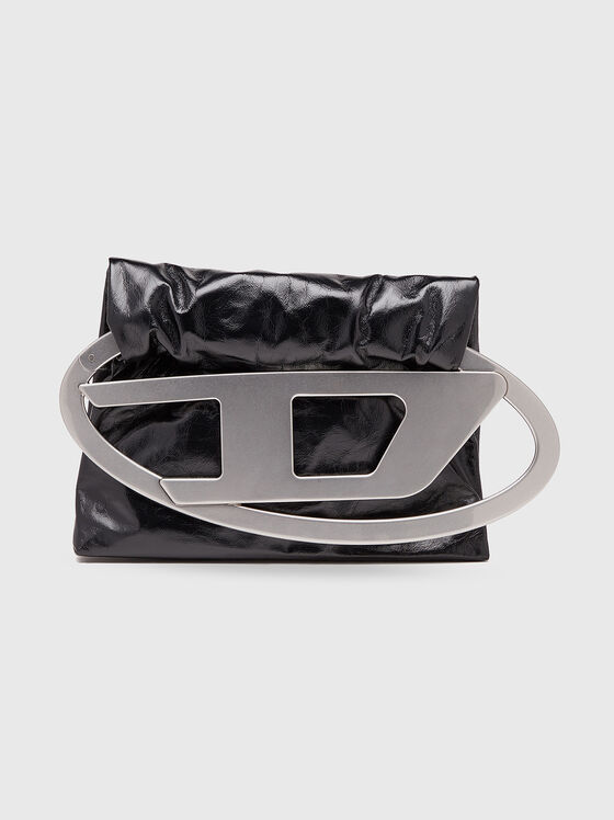 BIG-D POUCH leather clutch with logo accent - 1