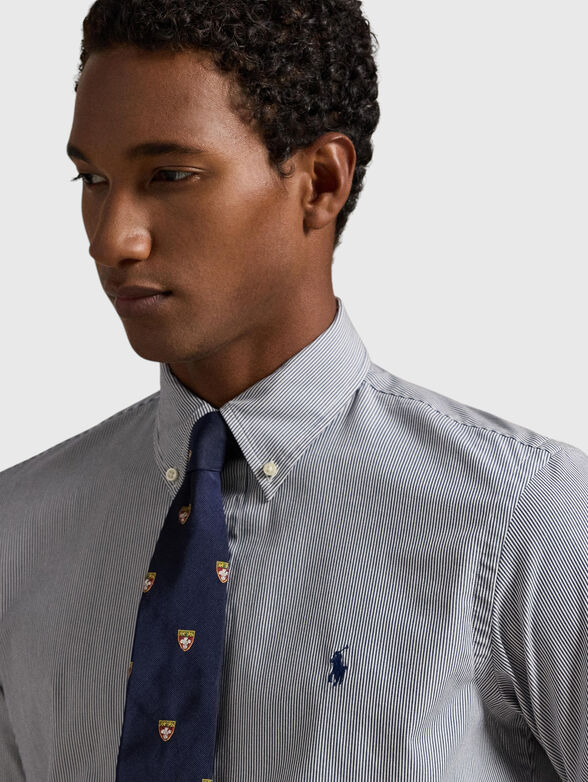 Long sleeved cotton blend shirt - 4