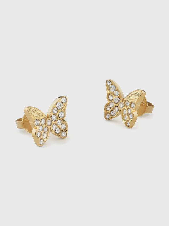 BUTTERFLY earrings with crystals - 1