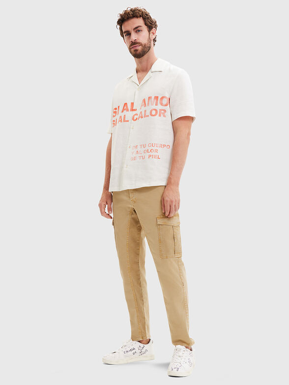  AL AMOR shirt with short sleeves and contrasting print - 2