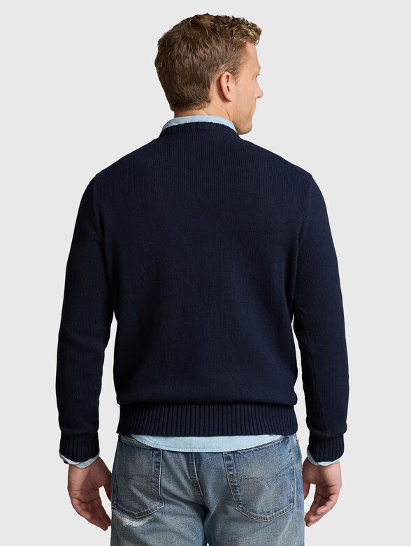 Dark blue sweater with Polo Bear accent - 3