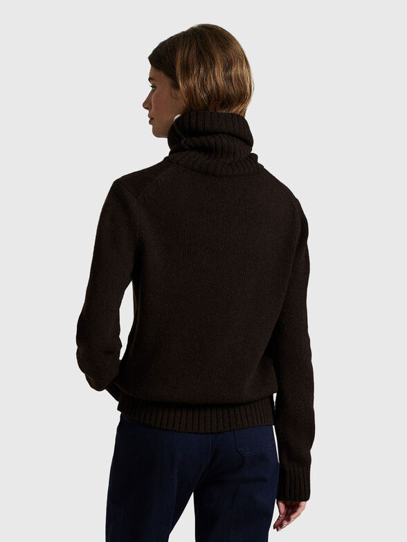 Wool sweater with polo collar - 3
