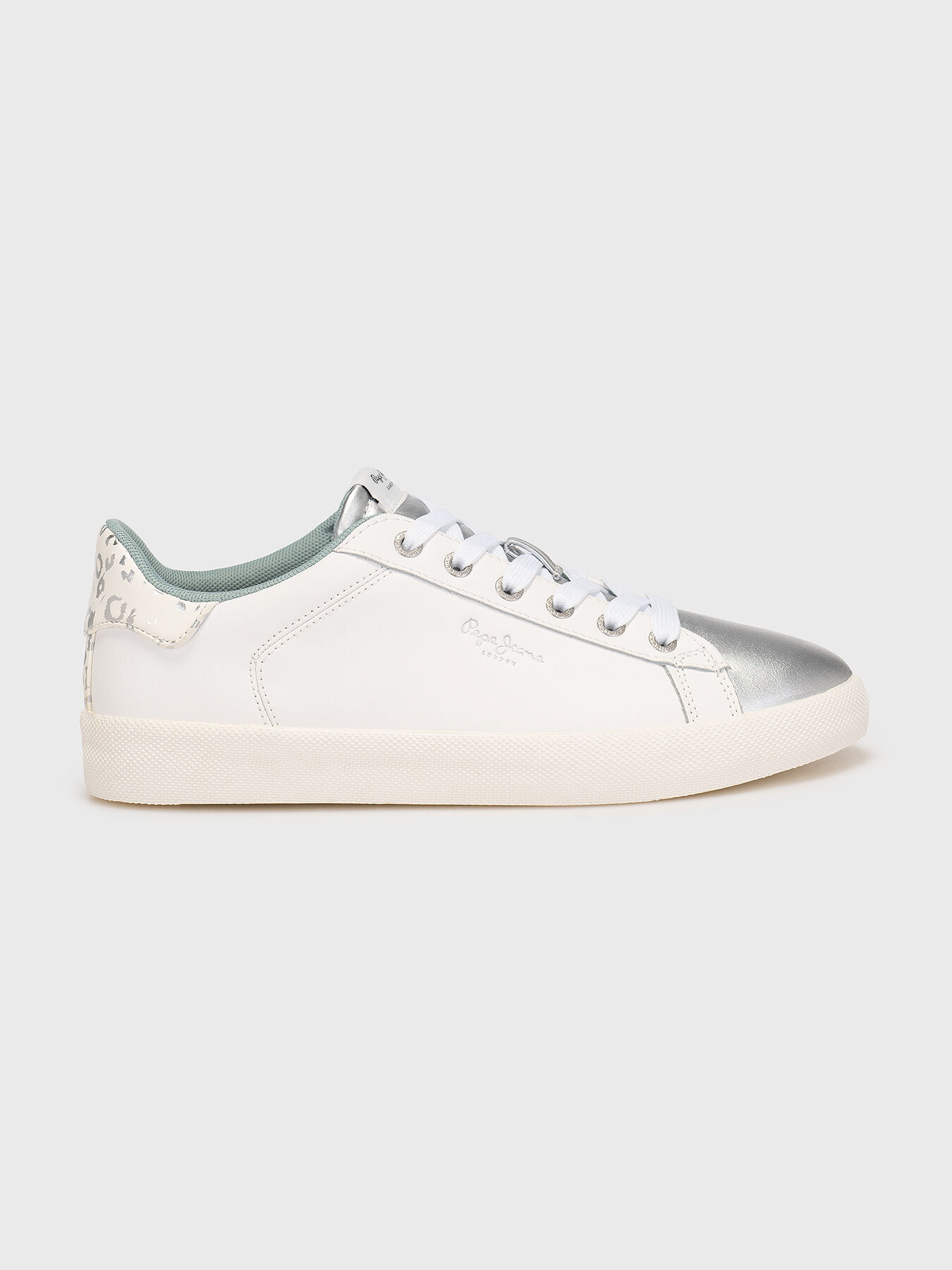 KIOTO FIRE white sneakers with silver details brand Pepe Jeans Globalbrandsstore en